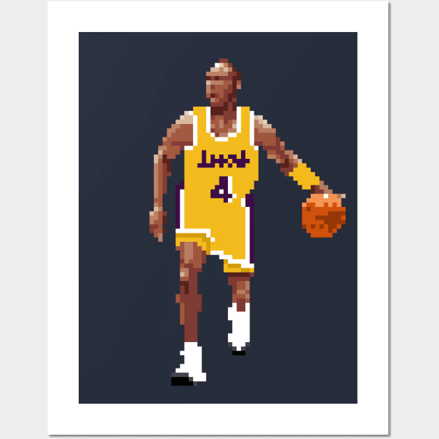 Byron Scott Pixel Dribble Wall Art by qiangdade